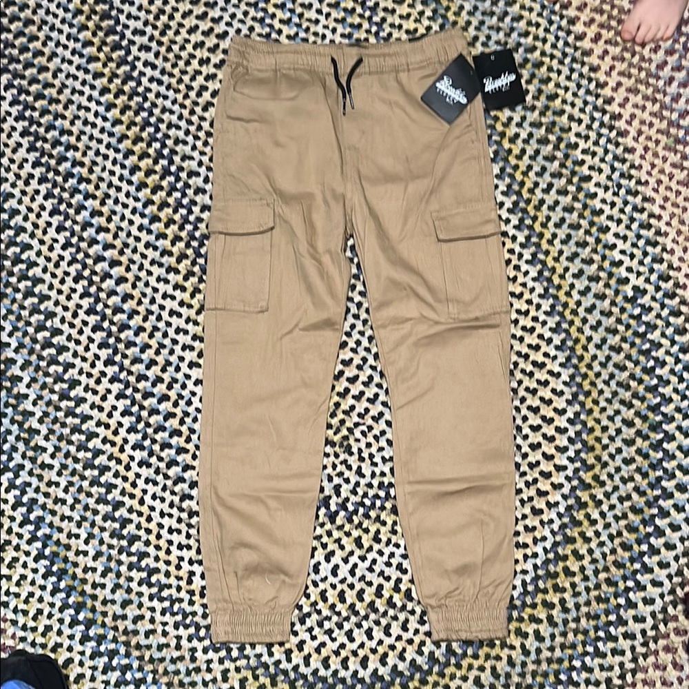 Boys Tan Cargo Pants